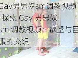 Gay男男奴sm调教视频-探索 Gay 男男奴 sm 调教视频：欲望与臣服的交织