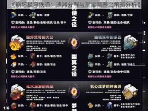 《崩坏星穹铁道：遗器分解与高星喂养之策略分析》