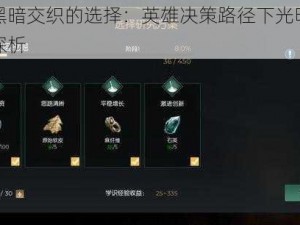 光明与黑暗交织的选择：英雄决策路径下光明与黑暗面差异探析