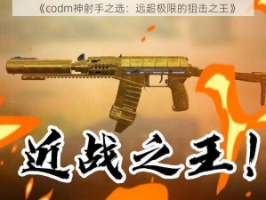 《codm神射手之选：远超极限的狙击之王》