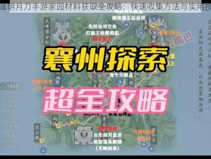 天涯明月刀手游家园材料获取全攻略：快速收集方法与实用技巧