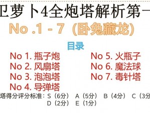 保卫萝卜3：战术炮塔之必备速攻炮塔使用技巧详解