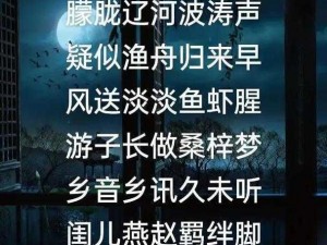 纵棹趁夜风凉意绵长间小眠之梦之旅歌曲流转心声探寻生活禅意