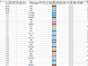 口袋妖怪复刻：mega甲贺忍蛙配招指南与攻略详解