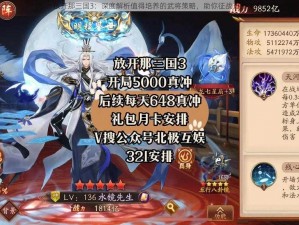 放开那三国3：深度解析值得培养的武将策略，助你征战三国