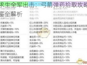 绝地求生全军出击：弓箭弹药拾取攻略及属性图鉴全解析