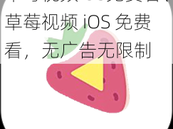 草莓视频iOS免费看、草莓视频 iOS 免费看，无广告无限制