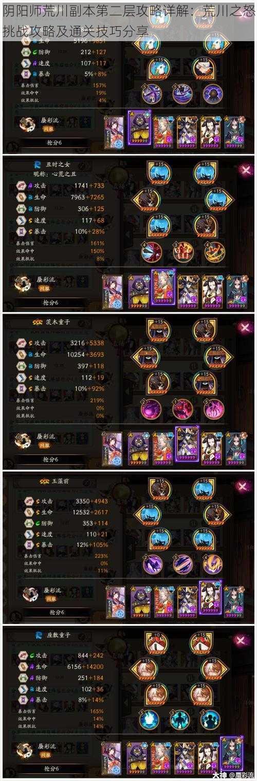 阴阳师荒川副本第二层攻略详解:荒川之怒挑战攻略及通关技巧分享