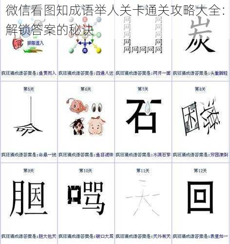微信看图知成语举人关卡通关攻略大全:解锁答案的秘诀