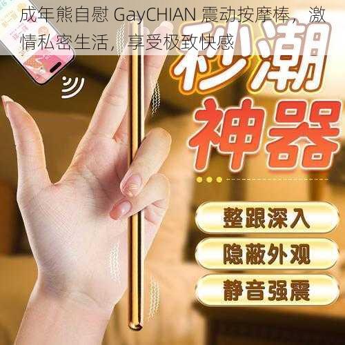 成年熊自慰 GayCHIAN 震动按摩棒，激情私密生活，享受极致快感