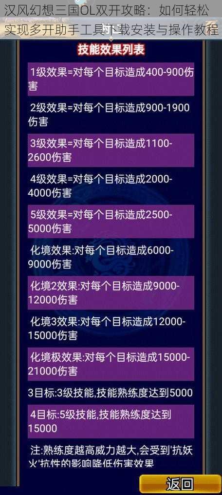 汉风幻想三国OL双开攻略：如何轻松实现多开助手工具下载安装与操作教程