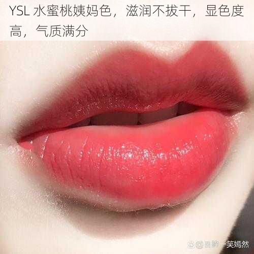 YSL 水蜜桃姨妈色，滋润不拔干，显色度高，气质满分