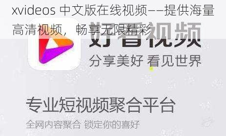 xvideos 中文版在线视频——提供海量高清视频，畅享无限精彩