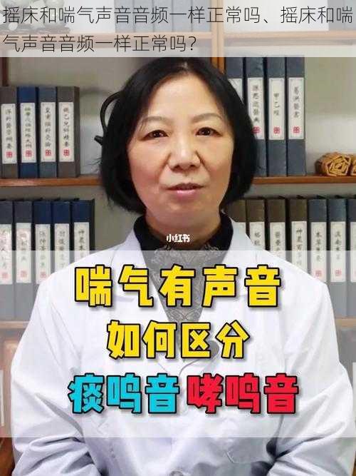 摇床和喘气声音音频一样正常吗、摇床和喘气声音音频一样正常吗？