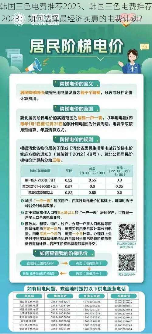 韩国三色电费推荐2023、韩国三色电费推荐 2023：如何选择最经济实惠的电费计划？