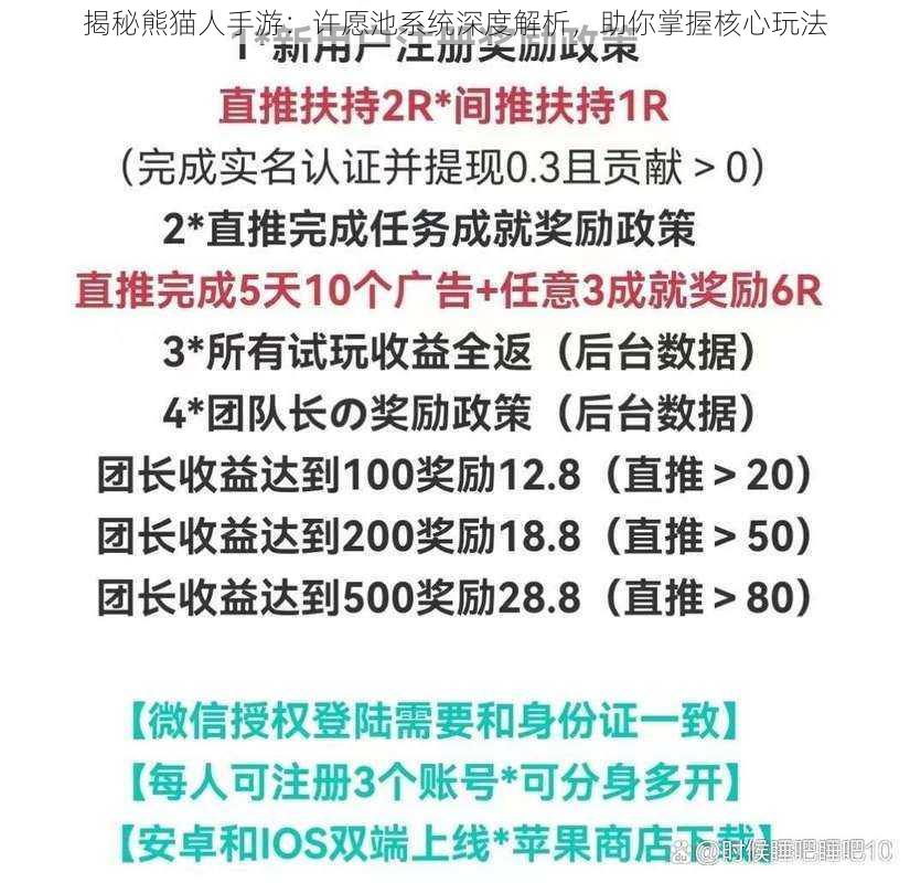 揭秘熊猫人手游：许愿池系统深度解析，助你掌握核心玩法