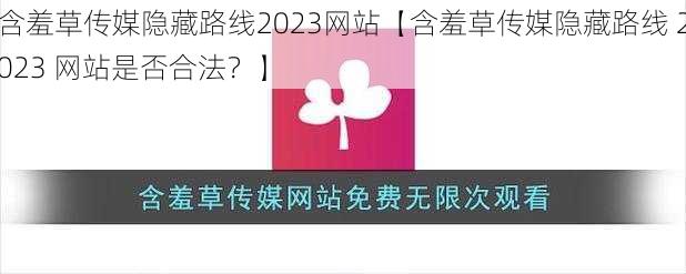 含羞草传媒隐藏路线2023网站【含羞草传媒隐藏路线 2023 网站是否合法？】