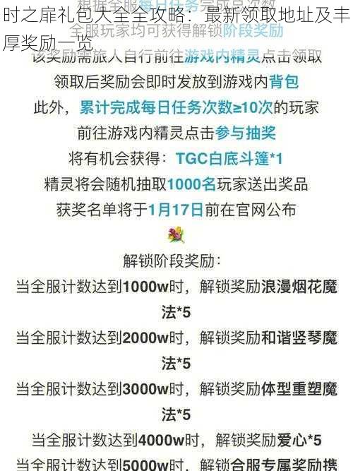 时之扉礼包大全全攻略：最新领取地址及丰厚奖励一览