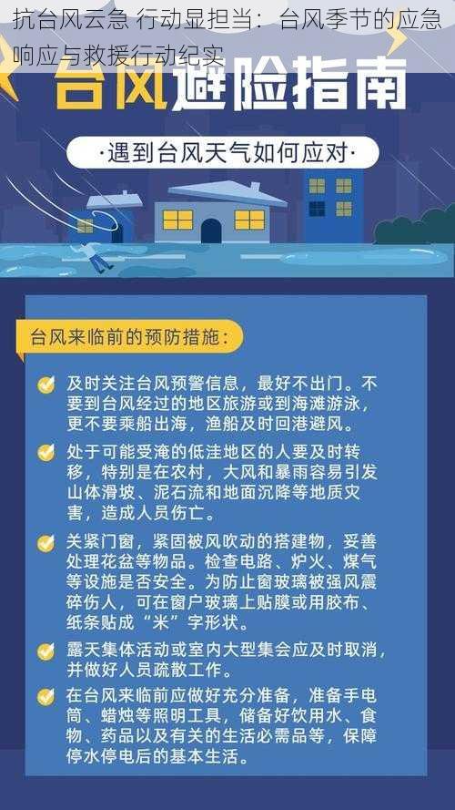 抗台风云急 行动显担当：台风季节的应急响应与救援行动纪实