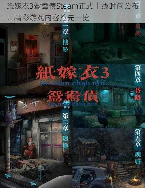 纸嫁衣3鸳鸯债Steam正式上线时间公布,精彩游戏内容抢先一览