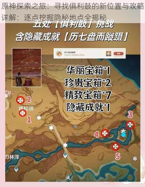 原神探索之旅：寻找俱利鼓的新位置与攻略详解：逐点挖掘隐秘地点全揭秘